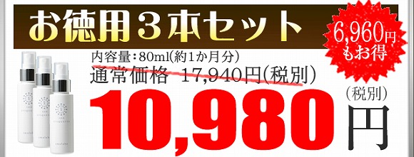 イオンエチケットお徳用3本セット　10,980円（税抜）